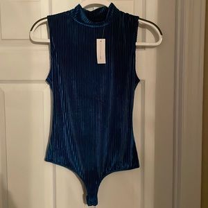New York & Co Teal Bodysuit (xs)